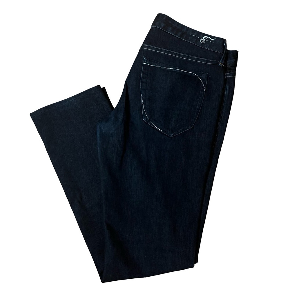 Anthropologie Earnest Sewn Dark Wash Denim Harlan Straight Leg Jeans - Size 29 - Picture 4 of 10